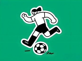 球类竞技项目卡通贴纸