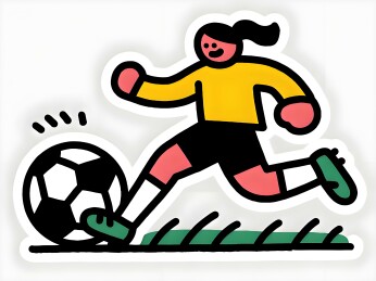 球类竞技项目卡通贴纸