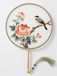 团扇花鸟枝头停歇