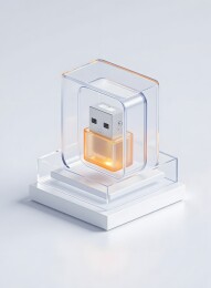 透明展示架中的U盘