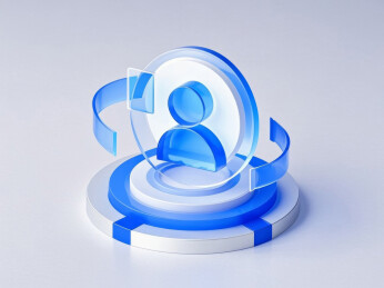 蓝色透明用户图标