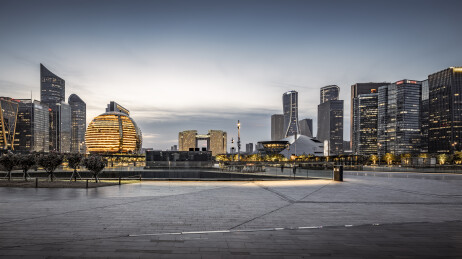 杭州金融区城市夜景