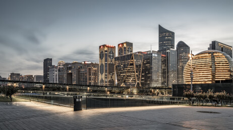 杭州金融区城市夜景