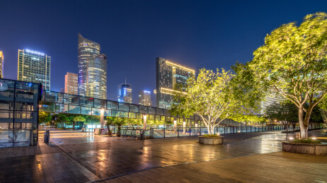 杭州金融区城市夜景