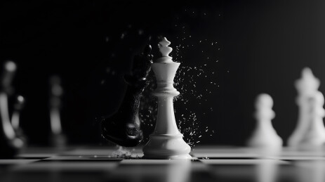 黑白棋局胜负瞬间