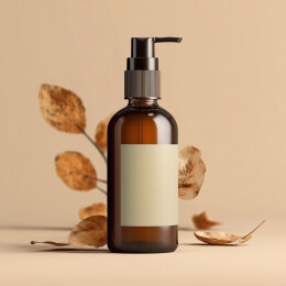 深棕瓶泵头极简装饰  