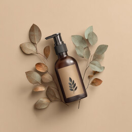 深棕瓶泵头极简装饰  