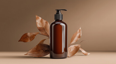 深棕瓶泵头极简装饰  