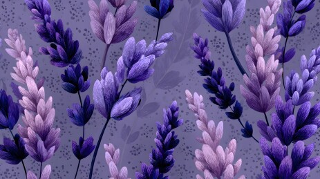 紫色薰衣草花卉图案