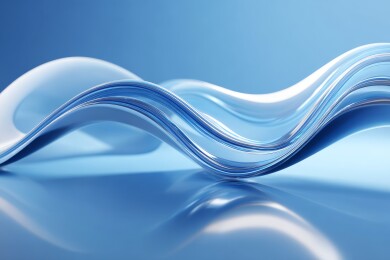 平滑蓝色曲线抽象背景