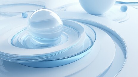 抽象平滑蓝色球体曲线设计