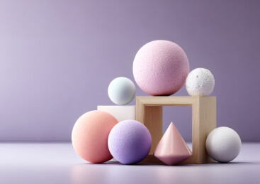 彩色球形组合立体空间