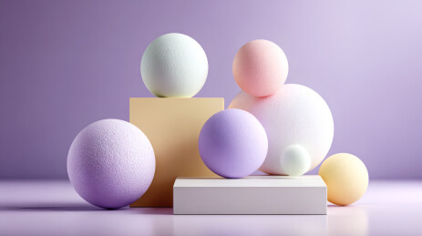 彩色球形组合立体空间