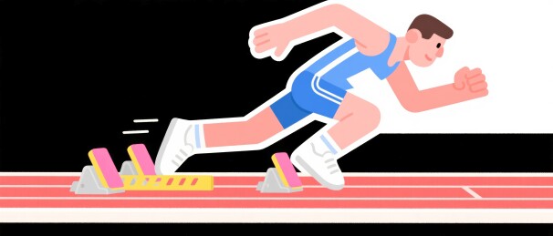 短跑选手动感田径场景