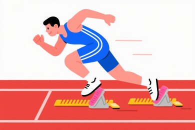 短跑选手动感田径场景