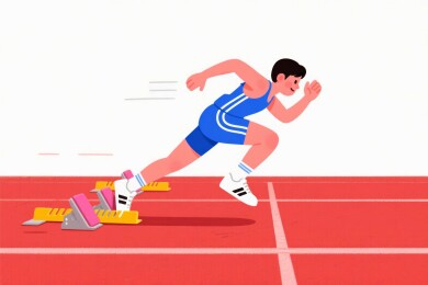 短跑选手动感田径场景