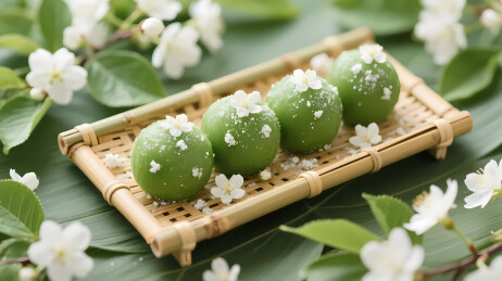 清新自然的绿色美食