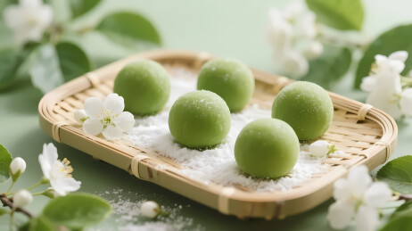 竹制托盘上的自然之美