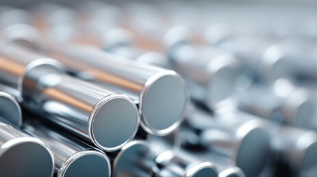 金属管材堆叠特写
