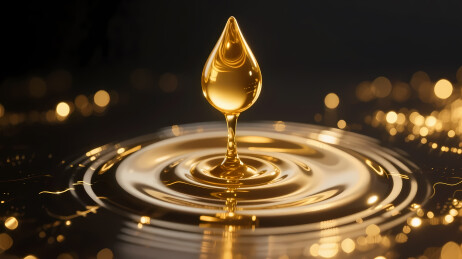 金黄色液滴的温暖瞬间