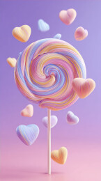 甜蜜爱意的棒棒糖