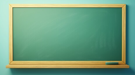 静谧的绿色黑板空间