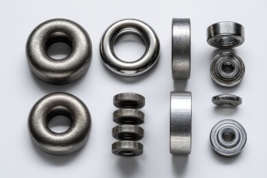 金属磁铁零件特写图