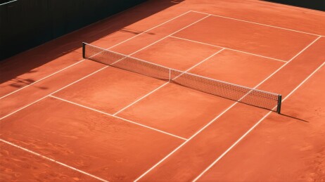 红土网球场俯视图