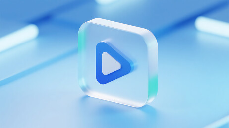 3D播放键科技图标