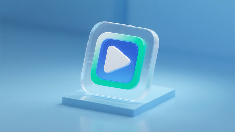 3D播放键科技图标