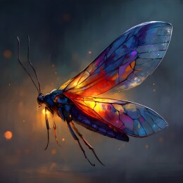 荧光飞虫梦幻翅膀