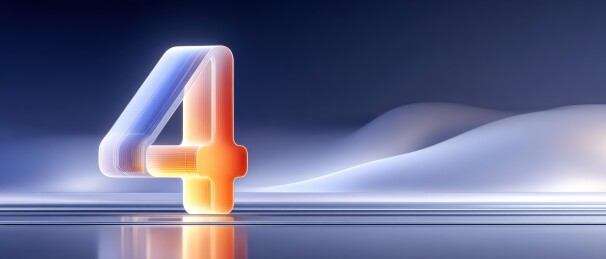 数字4的光影艺术