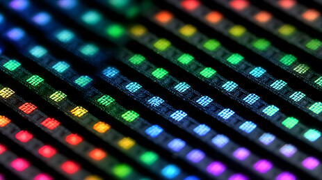 彩色LED灯矩阵特写