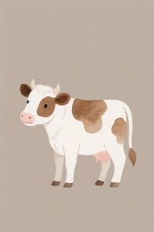 卡通小牛插画