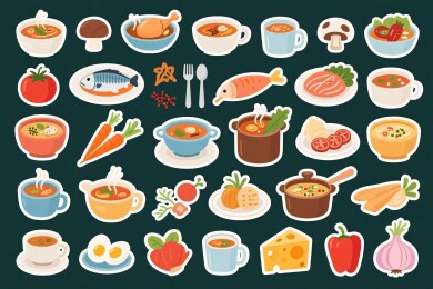 美食主题插画