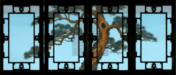 中式窗景雅致装饰场景