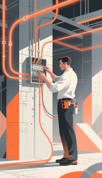 电工检修电路配电箱