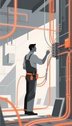 电工检修电路配电箱