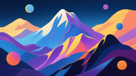 梦幻山脉与白雪峰顶