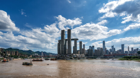 重庆渝中半岛城市天际线