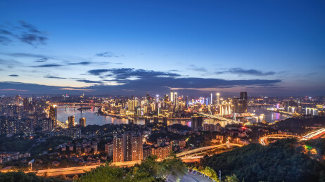 重庆渝中半岛城市夜景
