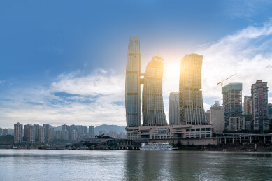 重庆渝中半岛城市天际线