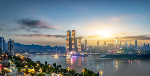 重庆渝中半岛城市夜景