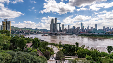 重庆渝中半岛城市天际线