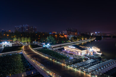 太原城市天桥夜景风光