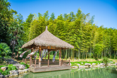 浙江绍兴兰亭景区天章寺遗址曲水亭