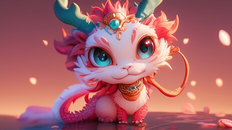 可爱龙猫幻想艺术插画