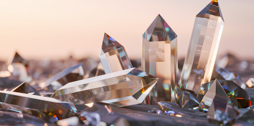 晶莹剔透的水晶簇