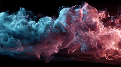 蓝红烟雾流动艺术