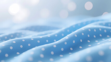 蓝色布料上的白点图案